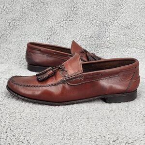 Vintage Johnston Murphy Tassel Loafers 9.5 D/B Brown Leather Casual Dress Shoes